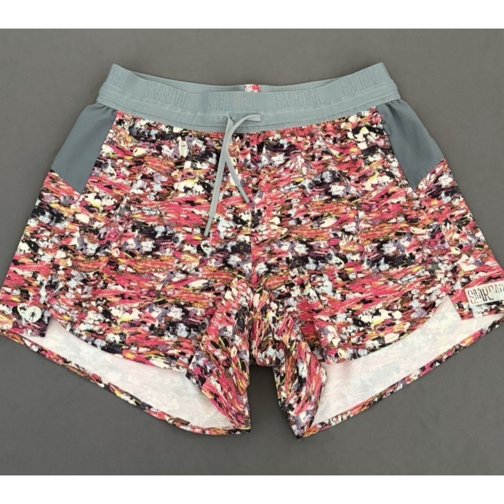 Smartwool Women's Multicolor Pink Pattern Stretch Running Shorts